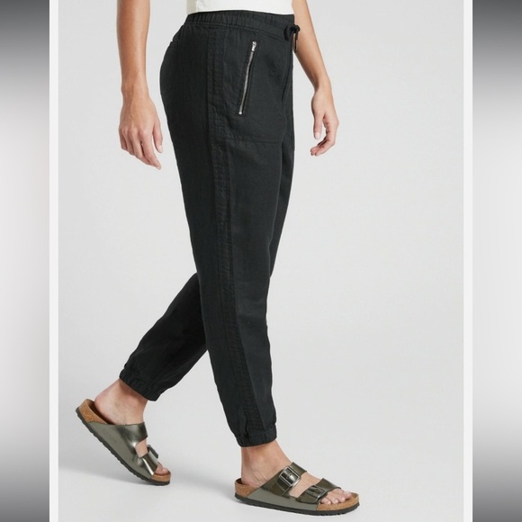 Athleta Black Cabo Linen Jogger Pant - Picture 12 of 16